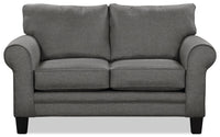 Amara Fabric Loveseat - Steel