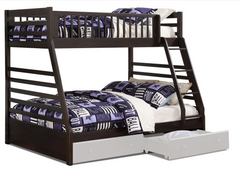 Galaxy Bunk Bed Set - Chocolate Cherry-Blue