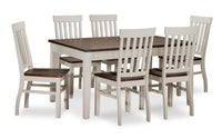 Rebecca 7-Piece Dining Set - Ivory/Driftwood