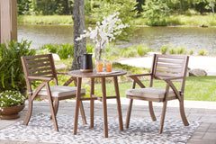 Mallard 3-Piece Outdoor Table and Chairs Set - Brown